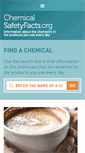 Mobile Screenshot of chemicalsafetyfacts.org